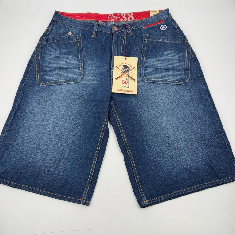 G Unit Y2K 50 Denim Jean Shorts‎ Men's 38 Waist Raw Material Maximum Durability